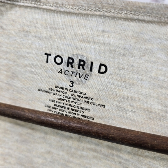 Torrid Wrap Womens 3 3X Tan Swim Cover Up Cardigan Knit Tie Crop Active Short - Picture 3 of 10